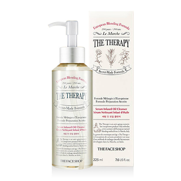 Dầu Rửa Mặt Tẩy Trang Đa Năng The Face Shop The Therapy Serum Infused Oil Cleanser 225ml