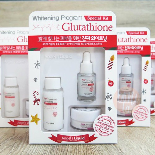 Bộ Dưỡng Trắng Da, Mờ Thâm Nám Chỉ Sau 7 Ngày Angel’s Liquid Whitening Program Glutathione Special Kit