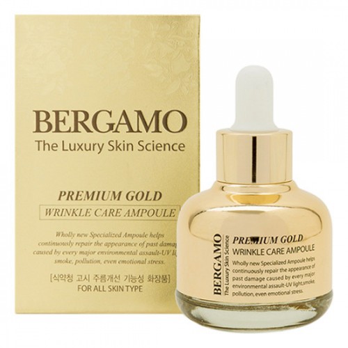Serum Dưỡng Trắng Và Làm Săn Chắc Da Bergamo Premium Gold Wrinkle Care Ampoule